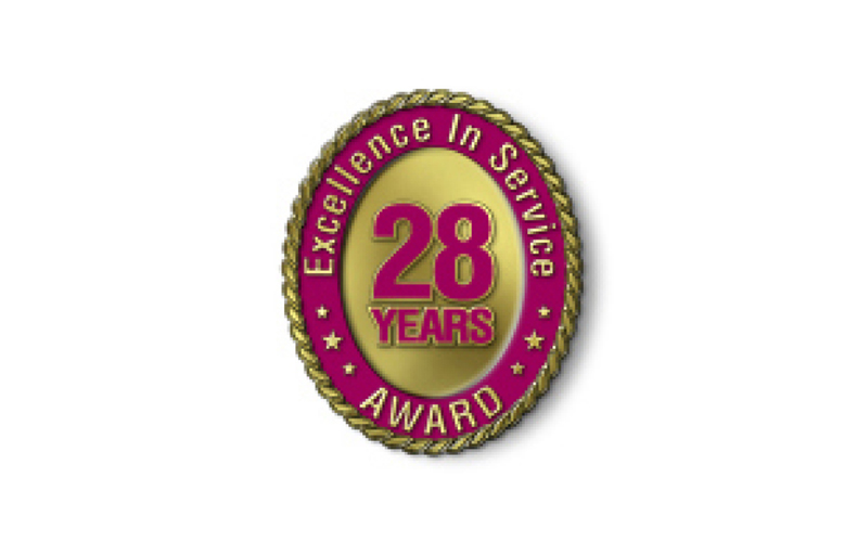 Excellence in Service - 28 Year Award